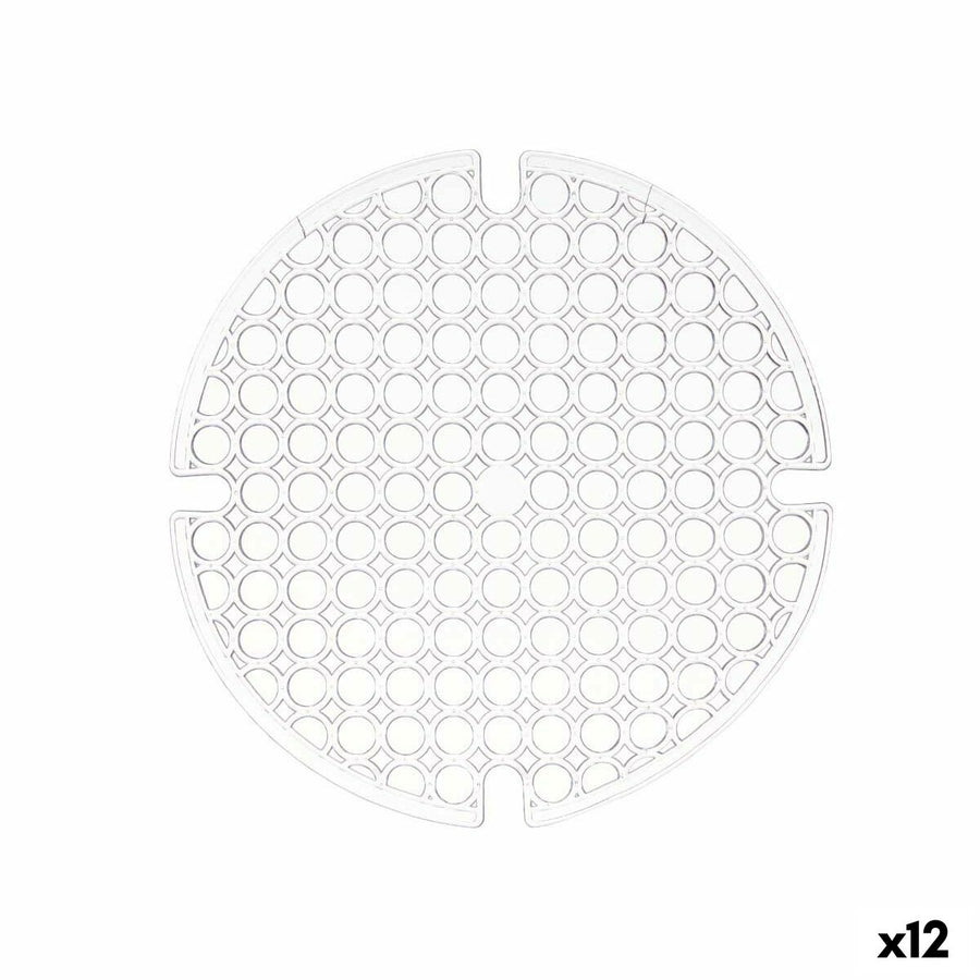 Protector de fregadero redondo transparente Kinvara de 29 cm con rejilla de agujeros
